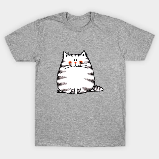 fat cat cartoon T-Shirt by cartoonygifts